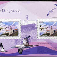 North Korea 2009 Lighthouses #2a Portugal - Cape St Vincent perf s/sheet containing 2 values unmounted mint