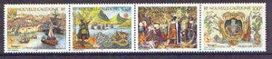 New Caledonia 1998 Portugal '98 Stamp Exhibition & Vasco da Gama Anniversary se-tenant strip of 4 unmounted mint, SG 1145-48