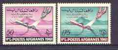 Afghanistan 1961 Mosquito Anti Malaria (50p & 175p) perf set of 2, Mi 561-62