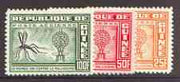 Guinea - Conakry 1962 Malaria Eradication perf set of 3 unmounted mint, SG 299-301