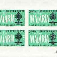 Hungary 1962 Malaria Eradication blue-green & black (imperf m/sheet) unmounted mint as SG MS 1816a, Mi BL 35B