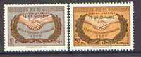 El Salvador 1965 International Co-operation Year set of 2 opt'd for Dr manuel Enrique Araujo unmounted mint SG 1229-30