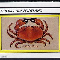 Bernera 1982 Shell Fish (Edible Crab) imperf deluxe sheet (£2 value) unmounted mint