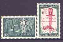 Morocco 1962 Malaria Eradication perf set of 2 unmounted mint, SG 122-23