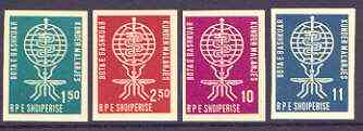 Albania 1962 Malaria Eradication imperf set of 4 unmounted mint, as SG 696-99, Mi 650-53B