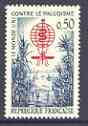 France 1962 Malaria Eradication 50c perf unmounted mint, SG 1570