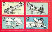 Bernera 1998 19th World Scout Jamboree opt'd in gold on 1982 75th Anniversary of Scouting perf set of 4 unmounted mint