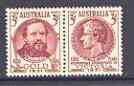 Australia 1951 Centenary of Discovery of Gold se-tenant pair unmounted mint, SG 245a