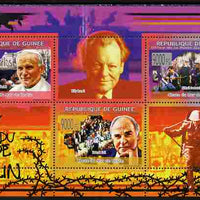 Guinea - Conakry 2009 Fall of the Berlin Wall perf sheetlet containing 3 values unmounted mint