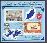 Isle of Man 1984 Links with Falkland Islands m/sheet very fine cds used, SG MS 264