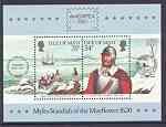 Isle of Man 1986 Ameripex 86 Stamp Exhibition (Pilgrim Fathers & The mayflower) m/sheet unmounted mint, SG MS 325