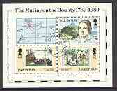 Isle of Man 1989 Mutiny on the Bounty m/sheet very fine cds used, SG MS 415