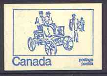 Canada 1972 Motor Car of 1910 - 50c blue on cream Mail Transport booklet complete with fluorescent bands, mint SG SB79eq