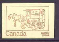 Canada 1972 Horse Drawn Mail Wagon of 1926 - 25c brown on cream Mail Transport booklet complete with fluorescent bands, mint SG SB78jq