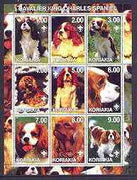 Koriakia Republic 2001 Dogs (Cavalier King Charles Spaniel) perf sheetlet containing complete set of 9 values, each with Scout logo unmounted mint