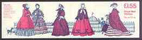 Great Britain 1981-82 19th Century Women's Costumes #04 - £1.55 Booklet complete with margin at left, SG FR2