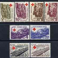 Bulgaria 1946 Red Cross (1st Issue) set of 8 unmounted mint, SG 580-87