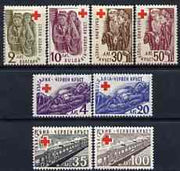 Bulgaria 1946 Red Cross (1st Issue) set of 8 unmounted mint, SG 580-87