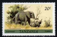 Tanzania 1980 Elephant 20s (from Animals def set) unmounted mint SG 319*