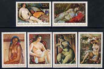 Yugoslavia 1969 Nude Paintings set of 6 unmounted mint, SG 1399-1404