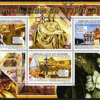 Guinea - Conakry 2009 Creation of the Vatican State perf sheetlet containing 3 values unmounted mint