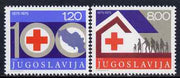 Yugoslavia 1975 Red Cross Centenary set of 2 unmounted mint, SG 1705-06*