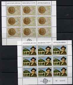 Yugoslavia 1983 Europa (Nobel Prize) set of 2 each in sheetlets of 9 unmounted mint, SG 2075-76