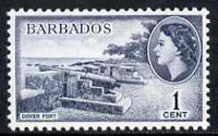 Barbados 1964-65 Dover Fort 1c (wmk block CA) unmounted mint, SG 312*