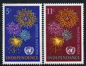 United Nations (NY) 1967 New Independent Nations set of 2 unmounted mint, SG 170-71*