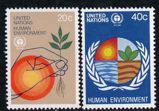 United Nations (NY) 1982 Human Environment set of 2 unmounted mint, SG 380-81