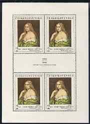 Czechoslovakia 1969 Josefina 2k (Painting) unmounted mint sheetlet of 4 (from Prage '68 4th issue) SG 1753
