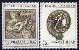 Czechoslovakia 1971 Prague Castle (7th series) set of 2 unmounted mint, SG 1959-60