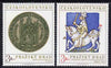 Czechoslovakia 1973 Prague Castle (9th series) set of 2 unmounted mint, SG 2103-04