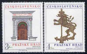 Czechoslovakia 1980 Prague Castle (16th series) set of 2 unmounted mint, SG 2543-44