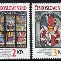 Czechoslovakia 1987 Prague Castle (23rd series) set of 2 unmounted mint, SG 2878-79