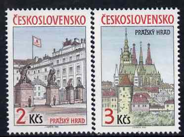 Czechoslovakia 1985 Prague Castle (21st series) set of 2 unmounted mint, SG 2803-04