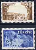 Turkey 1958 Pamukkale Tourist Publicity set of 2 unmounted mint, SG 1829-30