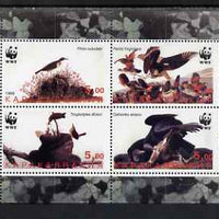 Karakalpakia Republic 1998 WWF - John Audubon Birds perf sheetlet containing set of 4 values complete unmounted mint