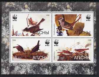 Altaj Republic 1998 WWF - John Audubon Birds perf sheetlet containing set of 4 values complete unmounted mint