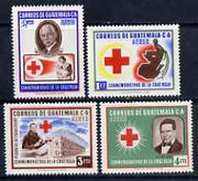 Guatemala 1958 Red cross set of 4 unmounted mint, SG 606-09, Mi 611-14