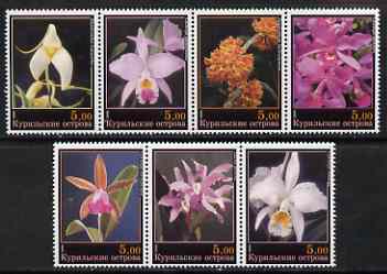 Kuril Islands 2000 Orchids perf set of 7 values complete unmounted mint