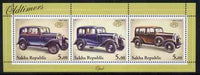 Sakha (Yakutia) Republic 2001 Oldtimers #4 (Opel Cars) perf sheetlet containing set of 3 values complete unmounted mint