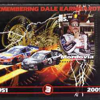 Mordovia Republic 2001 Remembering Dale Earnhardt perf m/sheet unmounted mint