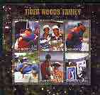 Bashkortostan 2001 Tiger Woods Family perf sheetlet containing set of 6 values unmounted mint