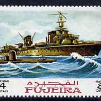 Fujeira 1968 Destroyer & Submarine 4R from Ships perf set of 9 unmounted mint, Mi 241*