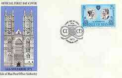 Isle of Man 1973 Royal Wedding on illustrated cover with pictorial first day cancel