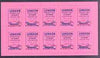 Exhibition souvenir sheet for 1960 London International Stamp Exhibition containing 10 perf labels in pink unmounted mint