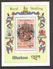 Bhutan 1981 Royal Wedding perf m/sheet unmounted mint, SG 444, Mi BL 85A