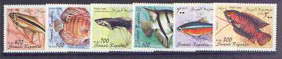 Somalia 1998 Fish perf set of 6 unmounted mint