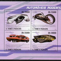 St Thomas & Prince Islands 2010 Modern Cars perf sheetlet containing 4 values unmounted mint